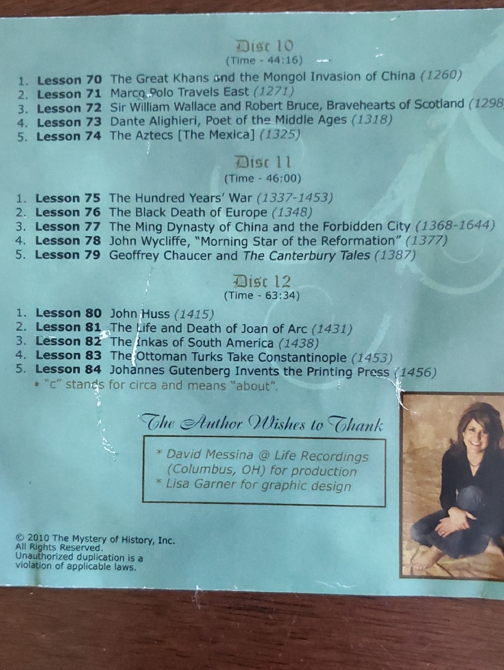 The Mystery of History Volume II CD Set- The Early Church And The Middle Ages - Picture 8 of 8